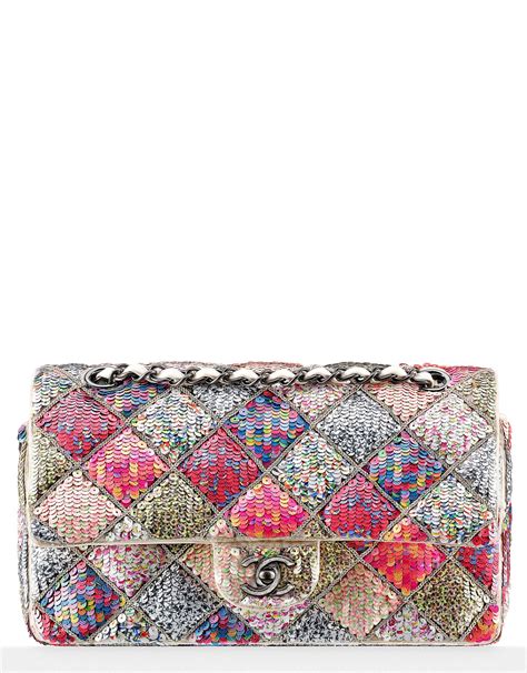 chanel flap bag sequin brode|Flap Bags .